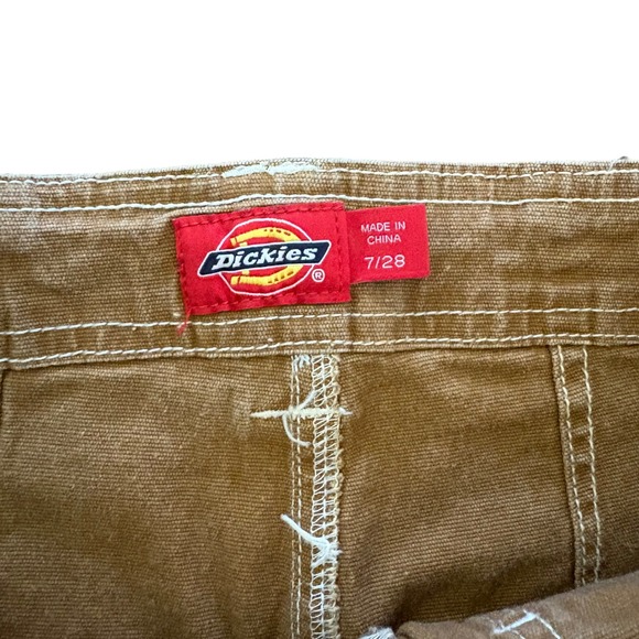 Dickies Skinny Fit Cargo Pants Women's Size 7/28 Red Duck Khaki - Picture 5 of 9